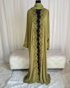 Lulu open Abaya Colloection with Lace