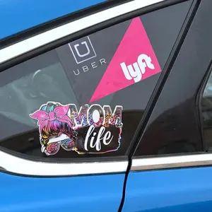 2 pack of custom Ride share window sticker for each ride share company. Sticker for your windows.  6 inches