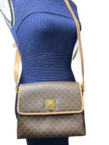 Pre-owned Celine Leather Crossbody Bags Macadam Crossbody Bag Vintage