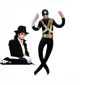 Music Fan Collectible Decor, Unique Role Play Prop Gift for MJ Lovers，Articulated Jointed Michael Jackson Plush Doll, Trendy Celebrity Figure Toy