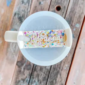 Interchangeable 40oz tumbler name plate