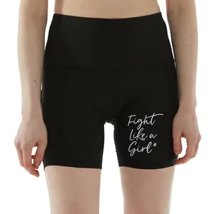 Fight Like a Girl Script Women's Compression Shorts