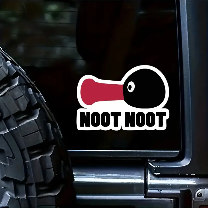 1PC Cute “NOOT NOOT” Penguin Car Sticker | For Car Windows, Bodies, Cartoon Penguin Image Decor, Turn Your Ride into Cute Vitality Vibe, Bring Eye-Catching Presence to Trips, Car Decorations