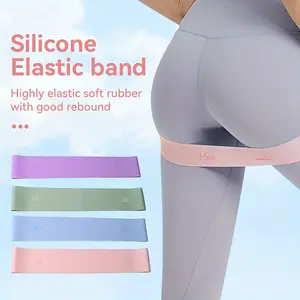 2pcs Elastic Band Leg Strength Training Resistance Yoga Tension Band Circular Elastic Ring Fitness Rehabilitation Resistance Band |   Silicone, Green, Purple, Universal Fit, Ideal for Christmas Gift