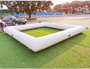 Inflatable Bumper Car Racing Track for Kids - 13x3FT Go Kart Race Pipe (White, Without Bottom, Inside Perimeter 11x11FT)