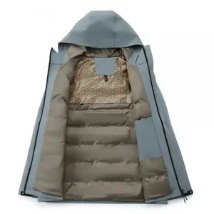 Static Cuff Graphene Heating Winter Jacket, Waterproof Windproof Ski Coat Mountaineering Parka with Down Cotton Insulation Free