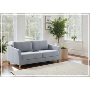 Luonto Monika Fabric Queen Sleeper Sofa With Wood or Chrome Legs