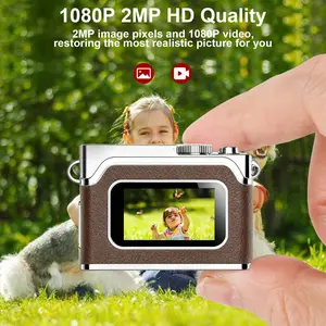Portable 1080P HD Mini Camera, Wearable Necklace Clip-On, Wide-Angle Lens, IPS Screen, 50-Mins Recording, Compact Lifecam for Vlogs, Video Blog Camera