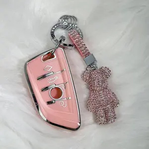 Suitable For Bmw Key.Advanced soft TPU key case is compatible with X1 X3 X4 X5 X6 X7 M5 M6 1 3 4 5 6 7 GT3 GT5 GT6 key 360 Degree full protection key