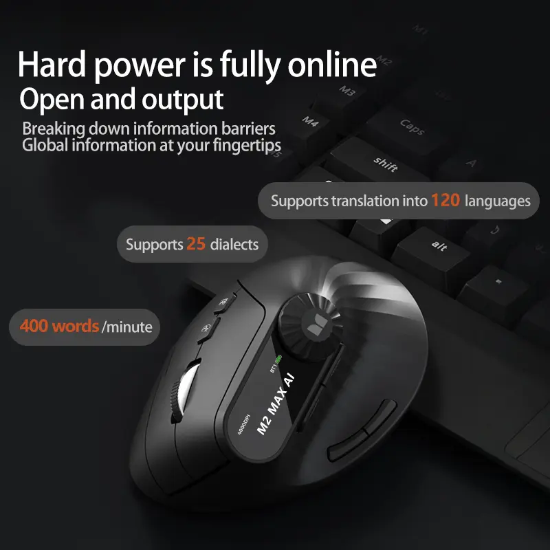 Monster M2 Max AI Ergonomic Vertical Wireless Connected Mouse