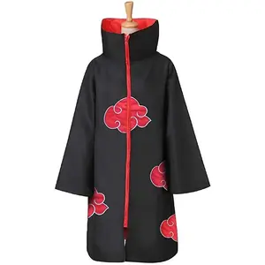 Anime Costume Akatsuki Cloak Uchiha Itachi Halloween Cosplay Menswear Soft