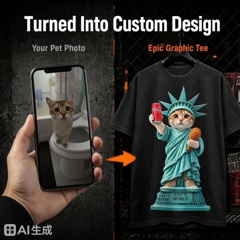 Custom T-Shirt with Your Photo Personalized DIY Shirt Custom Picture Graphic Tee Unisex Cotton Gift for Family Pets Couples