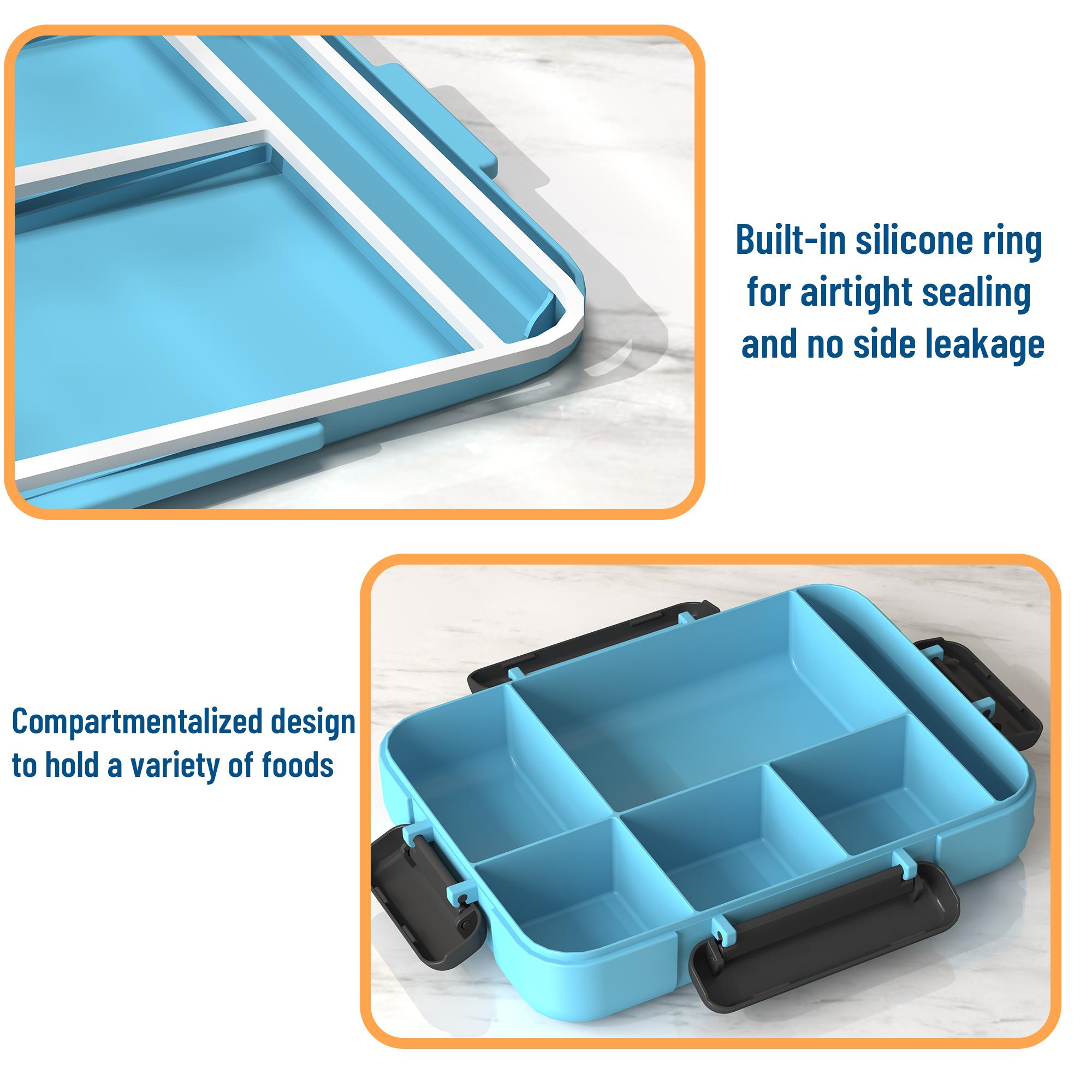 Nifogo Bento Box, Lunch Box Containers, Mom's Choice, Ideal Leak-Proof, Microwave and Dishwasher Safe Lunch Box, Best Gift!