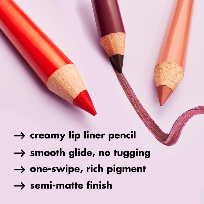 e.l.f. Cream Glide Lip Liner, Smooth Hydrating Semi-Matte Finish 0.002mL