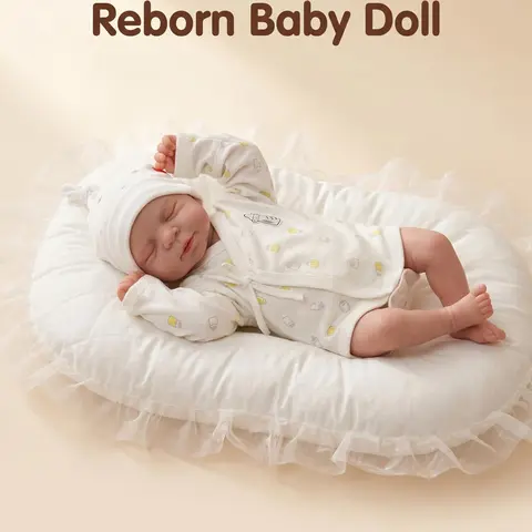 18-Inch Lifelike Newborn Doll with Realistic Vinyl Face, Handcrafted Design, Newborn Styling, Washable Safety Material, Nipple Accessories, Perfect Gift for 3+ Girls & Photography Lovers (Toys & Hobbies Collectible)