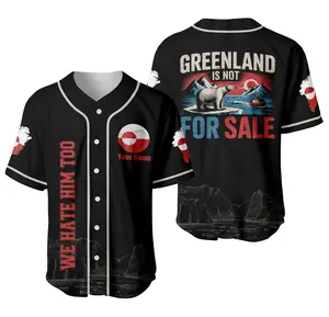 Personalized Greenland Is Not For Sale Custom Baseball Jersey Shirt, Baseball Jersey Greenland Shirt, Baseball Jersey Shirt