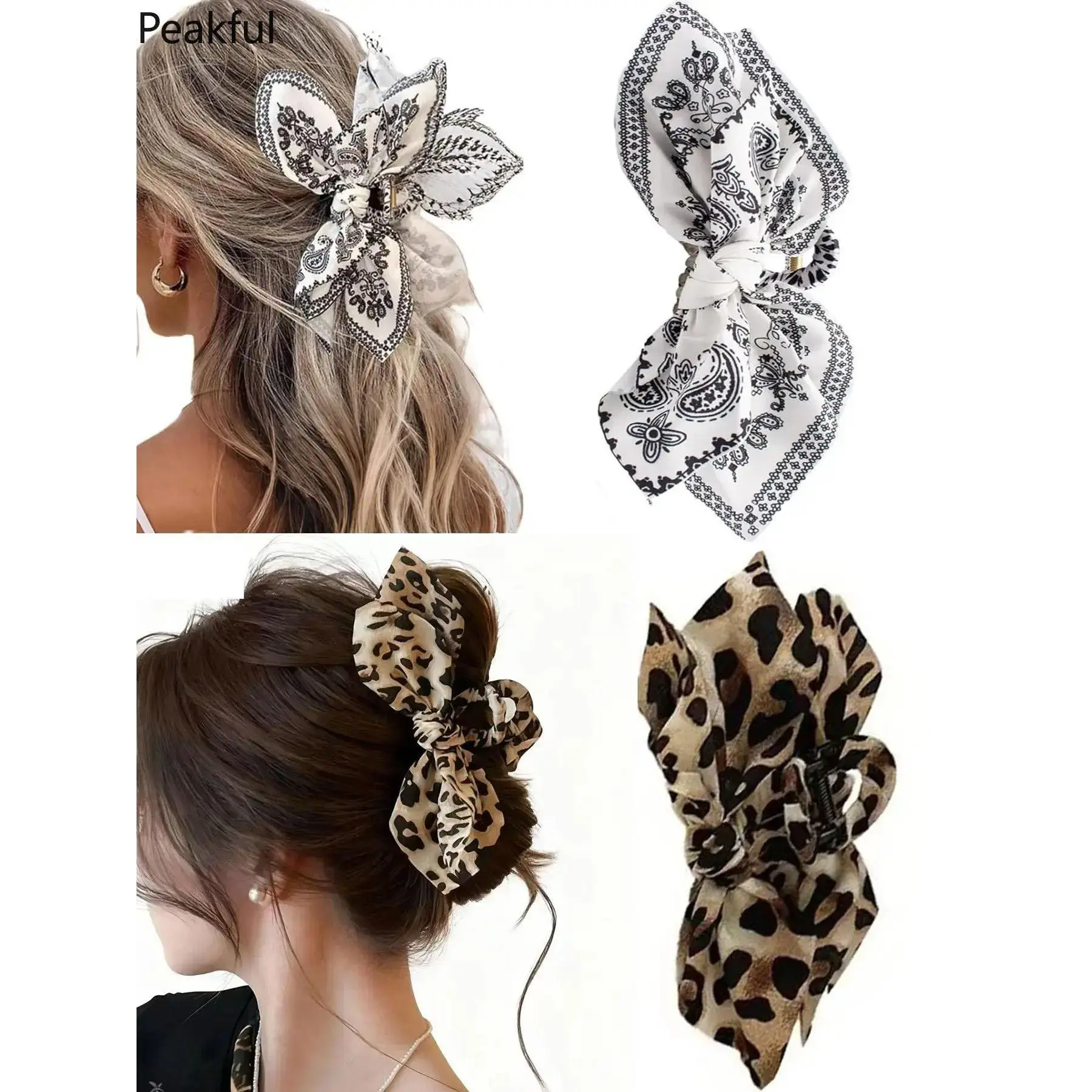 Flower Decorated Large Hair Claw Clips, Viral Bow Non-Slip Hair Clips Designed for Thick Hair, Fashion Versatile Hair Accessories with elegant silhouette, stable grip & lightweight fit, travel styling, party occasions and thoughtful presents for ladies