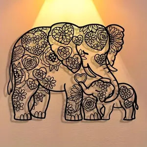 Elephant Pattern Modern Art Wall Decor, 1 Piece Artistic Hanging Ornament for Home Living Room Bedroom, Friend Gift, Art Decoration