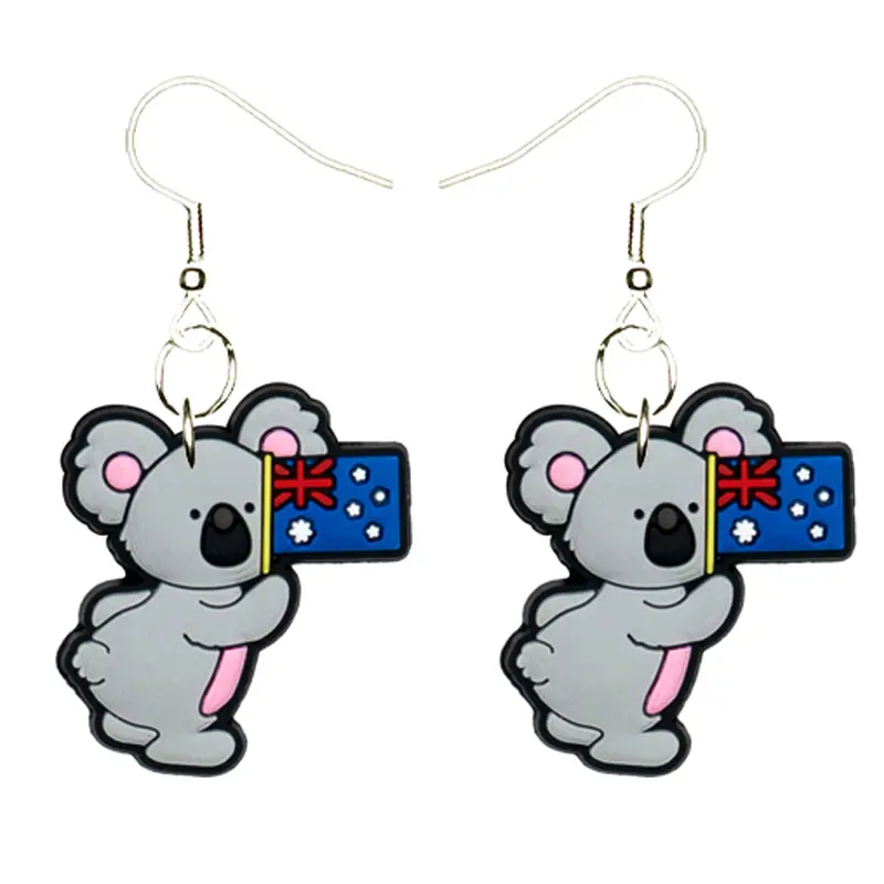 Koala Bear Earrings Hypoallergenic Silver Plated Fishhooks Yazzle Dazzle