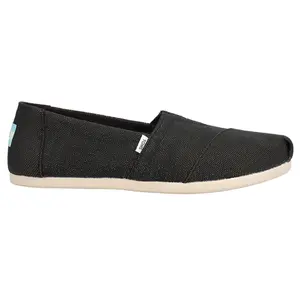 TOMS Womens Alpargata Slip On Flats Casual - Black