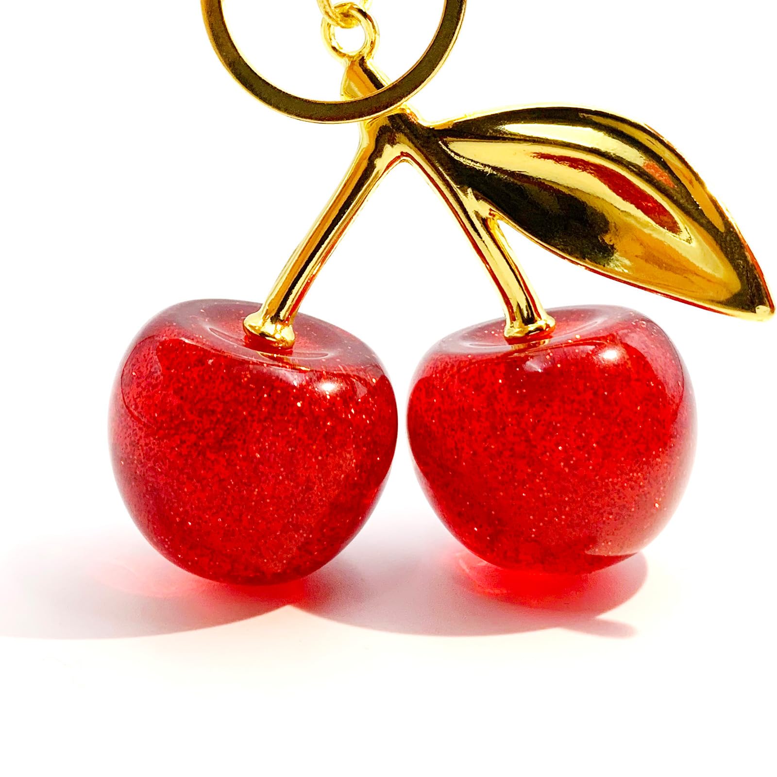 Keychain Cherry Bag Charms Purse，Key Chains Women Cute - Car key Accents for leather handbags，Adorable Add - ons for Your Essentials