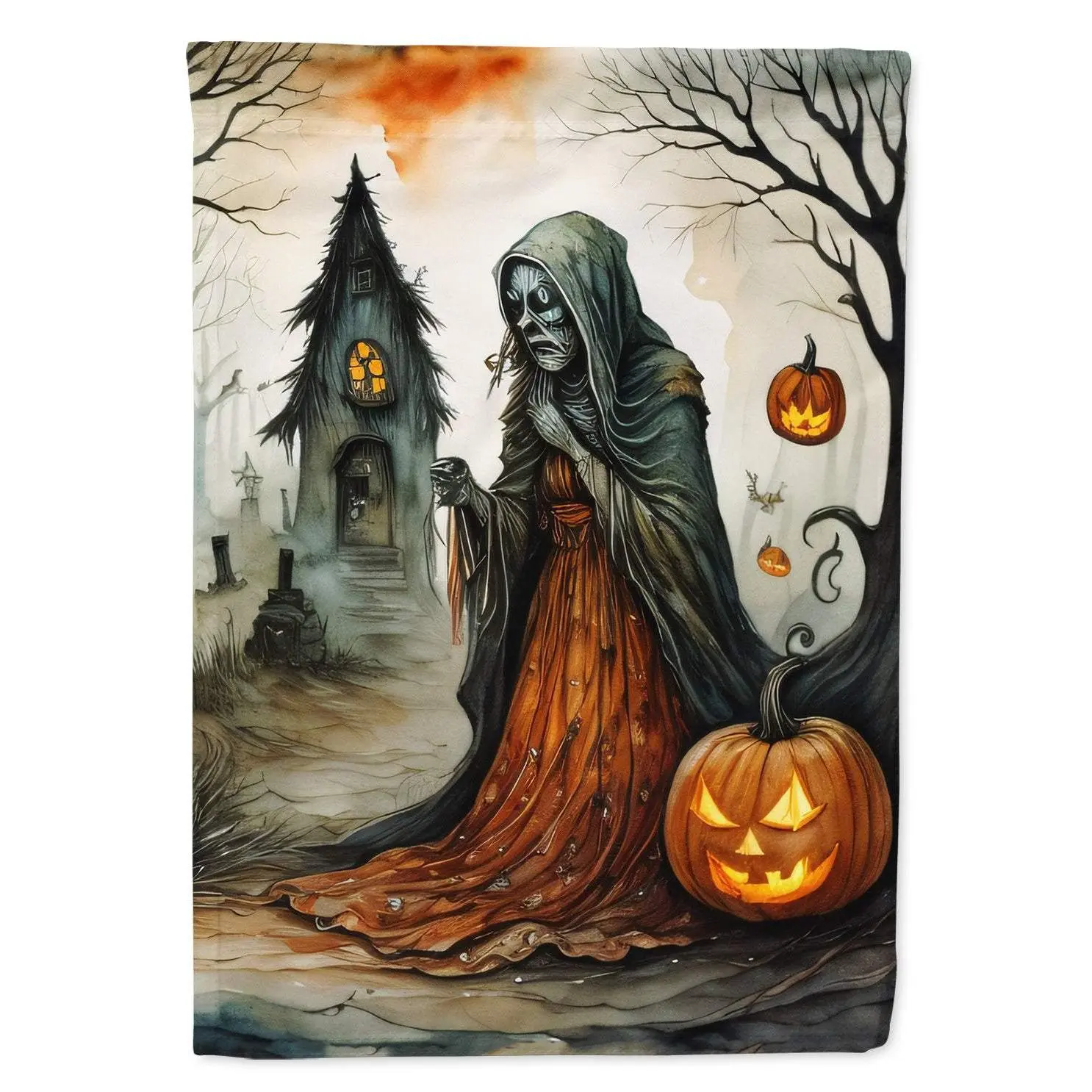 The Weeping Woman Spooky Halloween House Flag