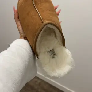 Project Cloud Men's | Genuine Sheepskin Upper House Slippers | Memory Foam | Lightweight | Non-Slip - Colin