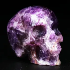 2.0 " Amethyst  Carved Crystal Skull,Super Realistic, Crystal Healing