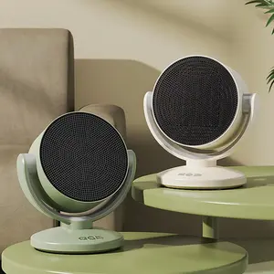 Portable shaking head electric heater, dual-purpose for both cooling and heating, equipped with 2 heating settings, PTC ceramic technology for efficient heating, suitable for home and office use. The compact and convenient space heater quickly brings warm