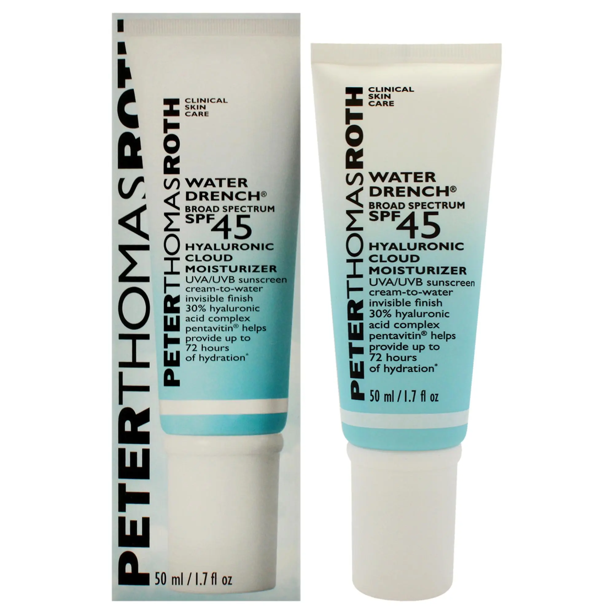 Water Drench Hyaluronic Cloud Moisturizer SPF 45 by Peter Thomas Roth for Unisex - 1.7 oz Moisturizer