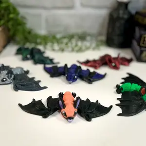 3D Printed Flexi Bat for Stress Relief - Articulated Fidget Toy