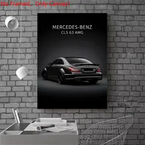 1 Piece/Set frameless canvas painting print poster, Artwork, Luxury sports car art ，CLS 63 AMG back ， a perfect gift for cars loves, ideal gift for bedroom, living room, dorm hallway, kitchen, mural, wall decoration, room decor