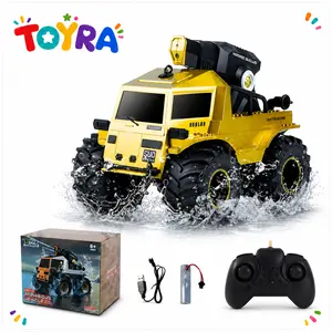 Amphibious toy remote control car，with Rechargeable Battery, Can Spray Water, Amphibious Off-road Truck, Suitable for Children Aged 3-9 Years Old And Above, Birthday Christmas Gift