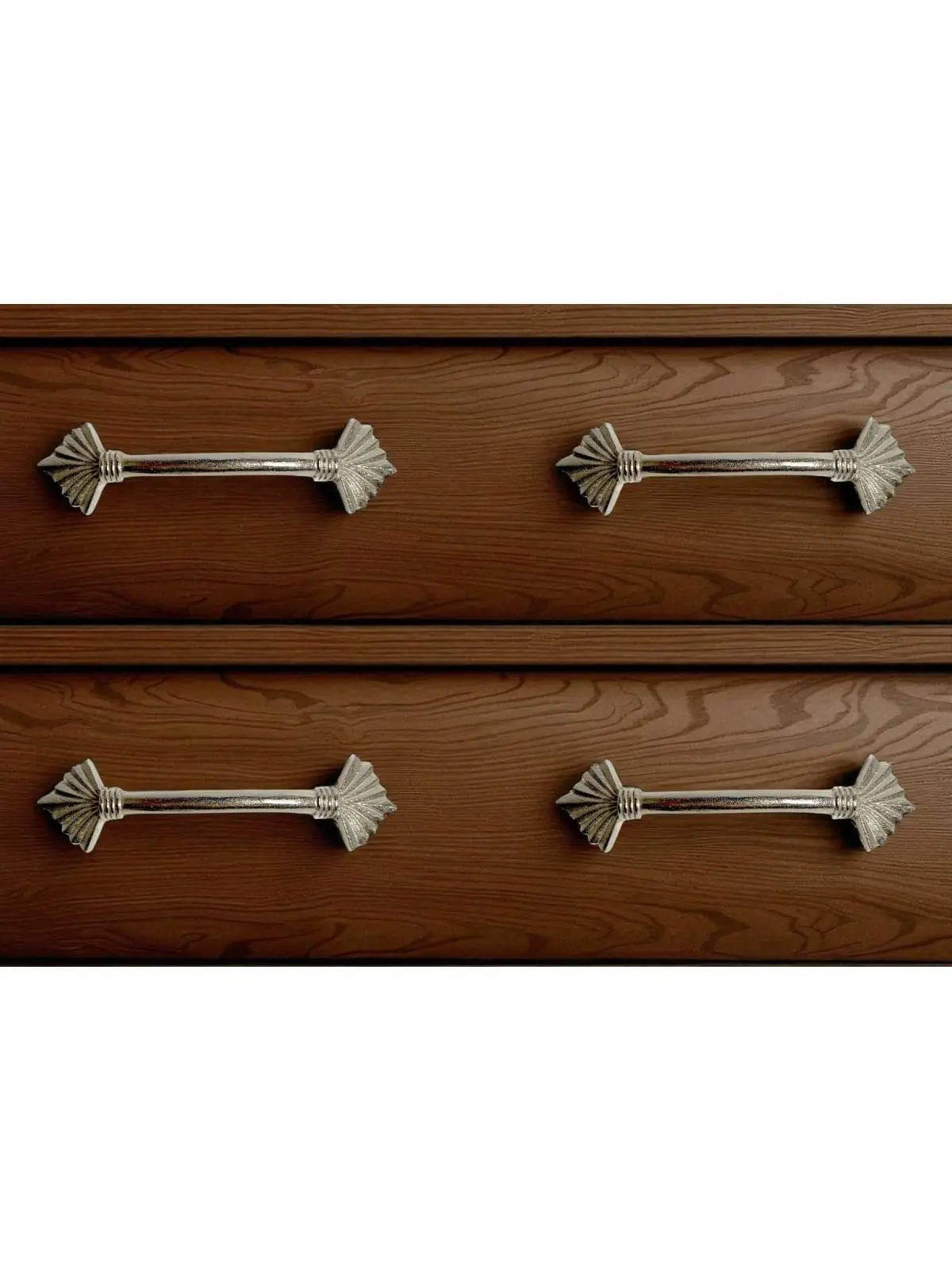 212 MAIN Silver Metal Cabinet Knobs - Set of 6, Durable Build, Accent Furniture Accessory, Whimsical Unique Charm Design, Set Of Six