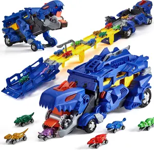 Summervibes Flash sale toy items Dinosaur Carrier Truck Playset,12 Dinosaur Cars with Foldable 3-Layer Race Track, Fun Kids Toy for Toddlers & Boys/Girls Ages 3+, Great Xmas Gift Idea