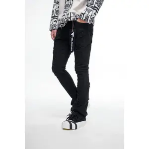 Steeltoe Stacked Jet Black Jean