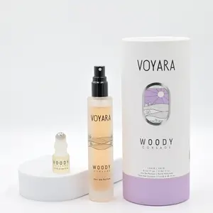 Voyara Woody Corsage Travel Size Perfume Combo 15ml Eau de Parfum & 2ml Roll On Layerable Saffron Rose Oud Fragrance Unisex Alcohol Free Travel Friendly