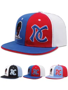 2025 Personalized Fashion New Flat brimmed Hat Black AC Embroidery Color blocked Men's Trendy Street Hip Hop Hat Street Dance Skateboarding Hat Women's Outdoor Leisure Sports Sunshade Hat Daily Commuting Baseball Hat