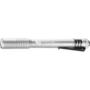 Streamlight Aluminum Mini LED Flashlight (Model 66121) - 90 Lumens, 860 Candlepower, 7 Hr Runtime, Silver Finish, Battery-Powered, 2 AAA Alkaline Batteries Included, Led Light