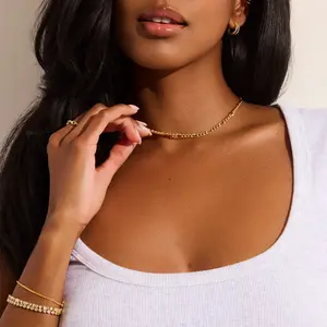 EVRY JEWELS Gold or Silver Plated Women's Hypoallergenic Cash Necklace