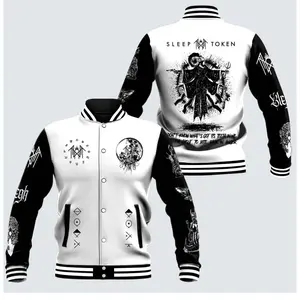 Sleep Token Even in  Arcadia Baseball Varsity Jacket Unisex Streetwear Button Up Casual Lightweight Trend 2026