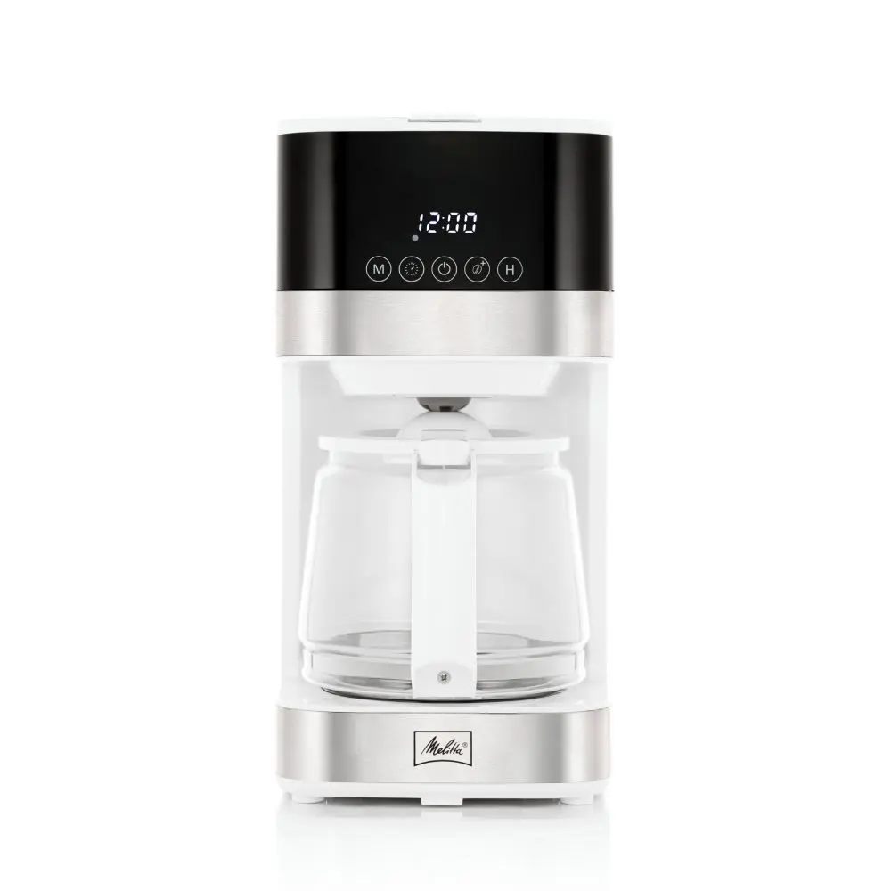Aroma Tocco™ 10-Cup Compact White Coffee Maker w/ Glass Carafe | Touch Control | White (MCM009PULWH0)
