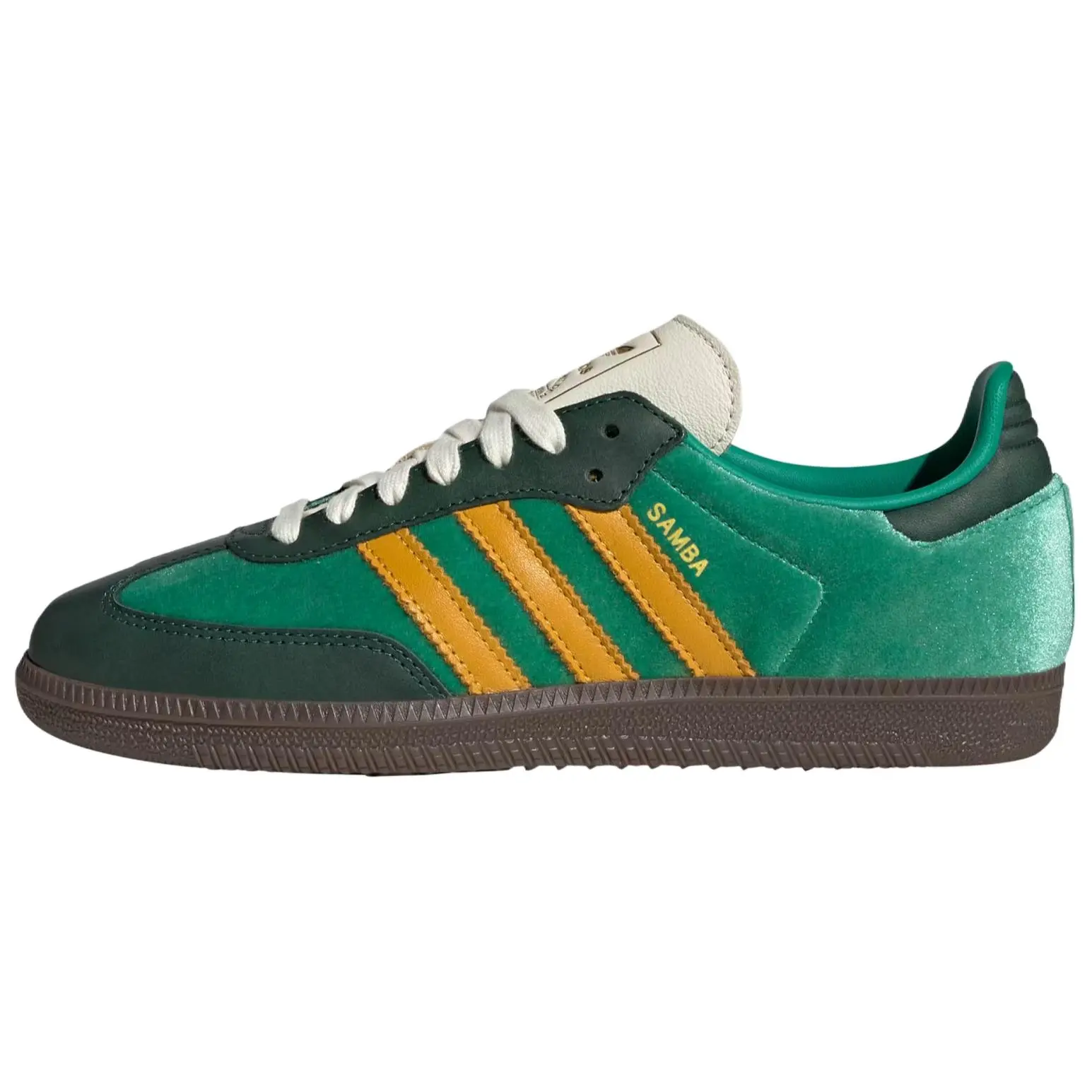 Adidas Wmns Samba OG 'Green Preloved Yellow Velvet', Women, Shoe, Sneaker, Sports Shoes, Classic, Retro, Us 5-10, Sporty Chic, Us W 6, Rubber, Fashion Sport Shoes