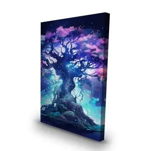 212 MAIN Make A Wish Purple Wall Art Print - 24x36 in. (Conscious Sales C1RC2436S7RDB3), Premium Posters & Prints, Stylish Home Decor for Room