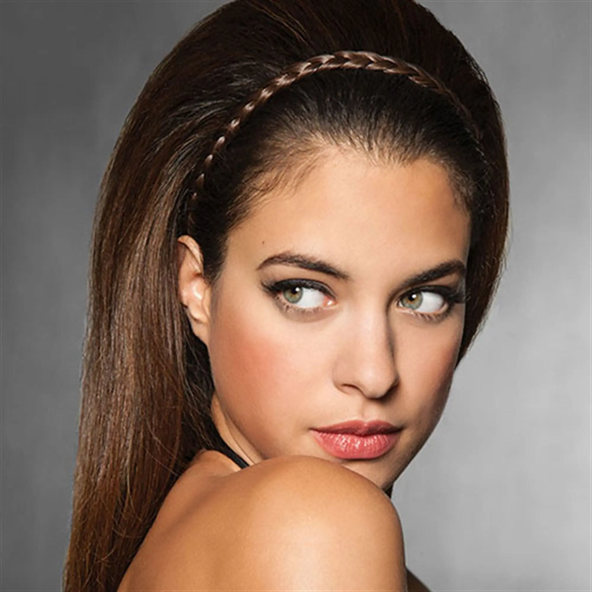 Hairdo French Braid Band Headband, Stylish Synthetic Braided Hair Accessory, Adjustable Stretch Design, Gorgeous Tru2Life Heat-Friendly Fiber, Natural Looking Braid Headpiece for Women, Daily Wear, Festivals & Special Occasions