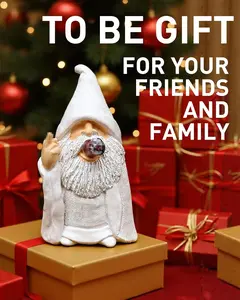 Smoking Wizard Gnome with Middle Finger – A Funny Garden Gnome Statue