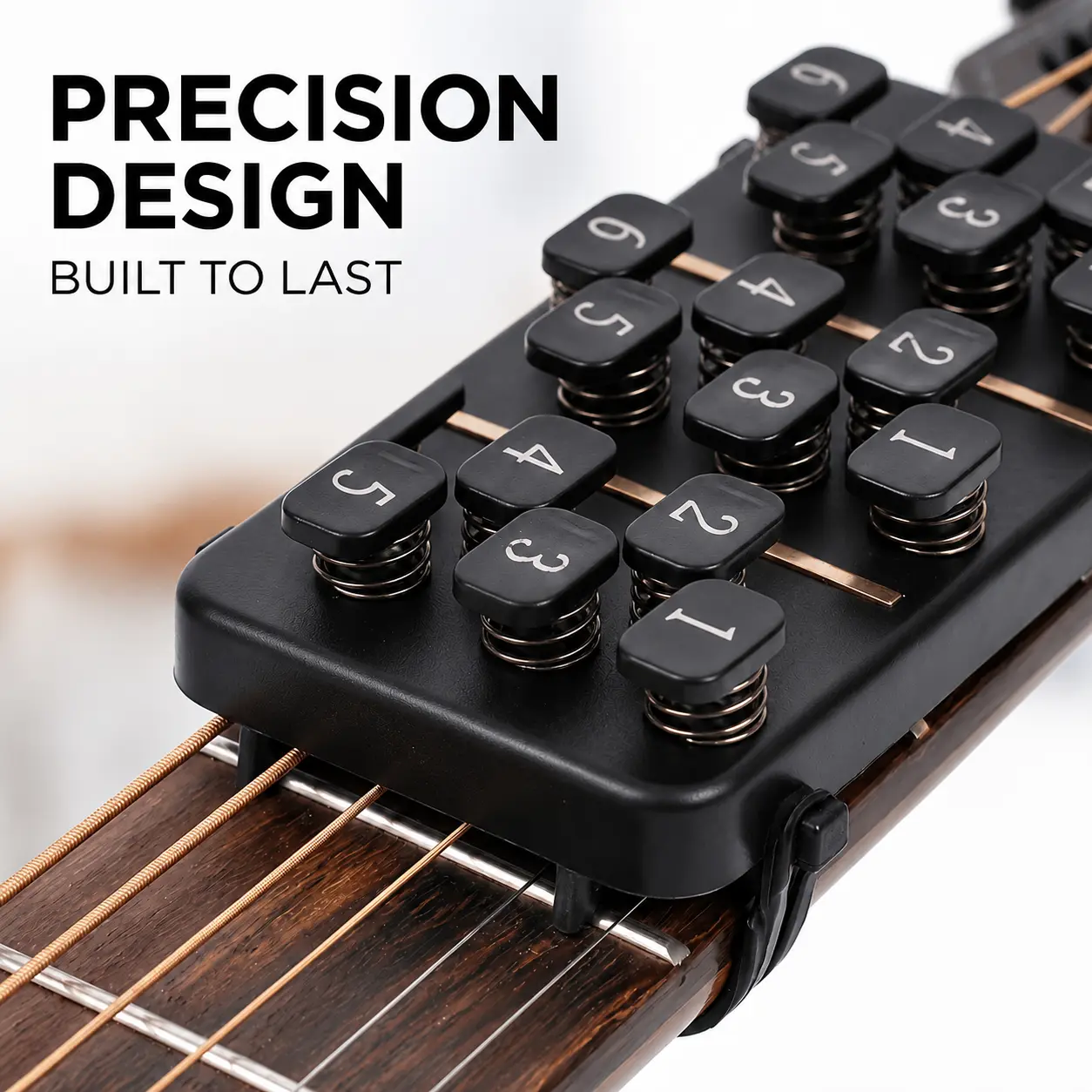 Guitar Chord Trainer, 1-Button Learning Device with 110+ Chords, Beginner-Friendly Practice Kit, Accessory for 38-41-Inch Acoustics, Acoustic Guitar Accessories