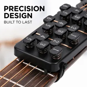 Guitar chord practice device, one-button learning system with 110+ chords, beginner-friendly tool for easy playing, guitar accessory practice kit, suitable for 38–41-inch acoustic guitars