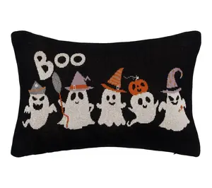 Halloween Costume Ghosts Throw Pillow by Valerie