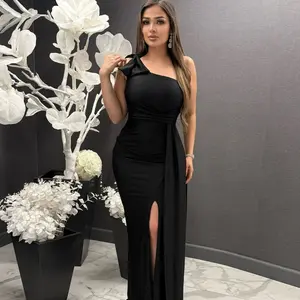 Isela one shoulder bow Maxi dress